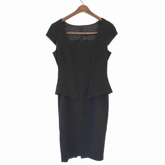 zara basic peplum dress